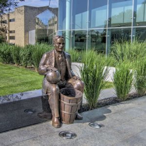 STATUE OF JAMES NAISMITH - THE ORIGINATOR OF BASKETBALL.