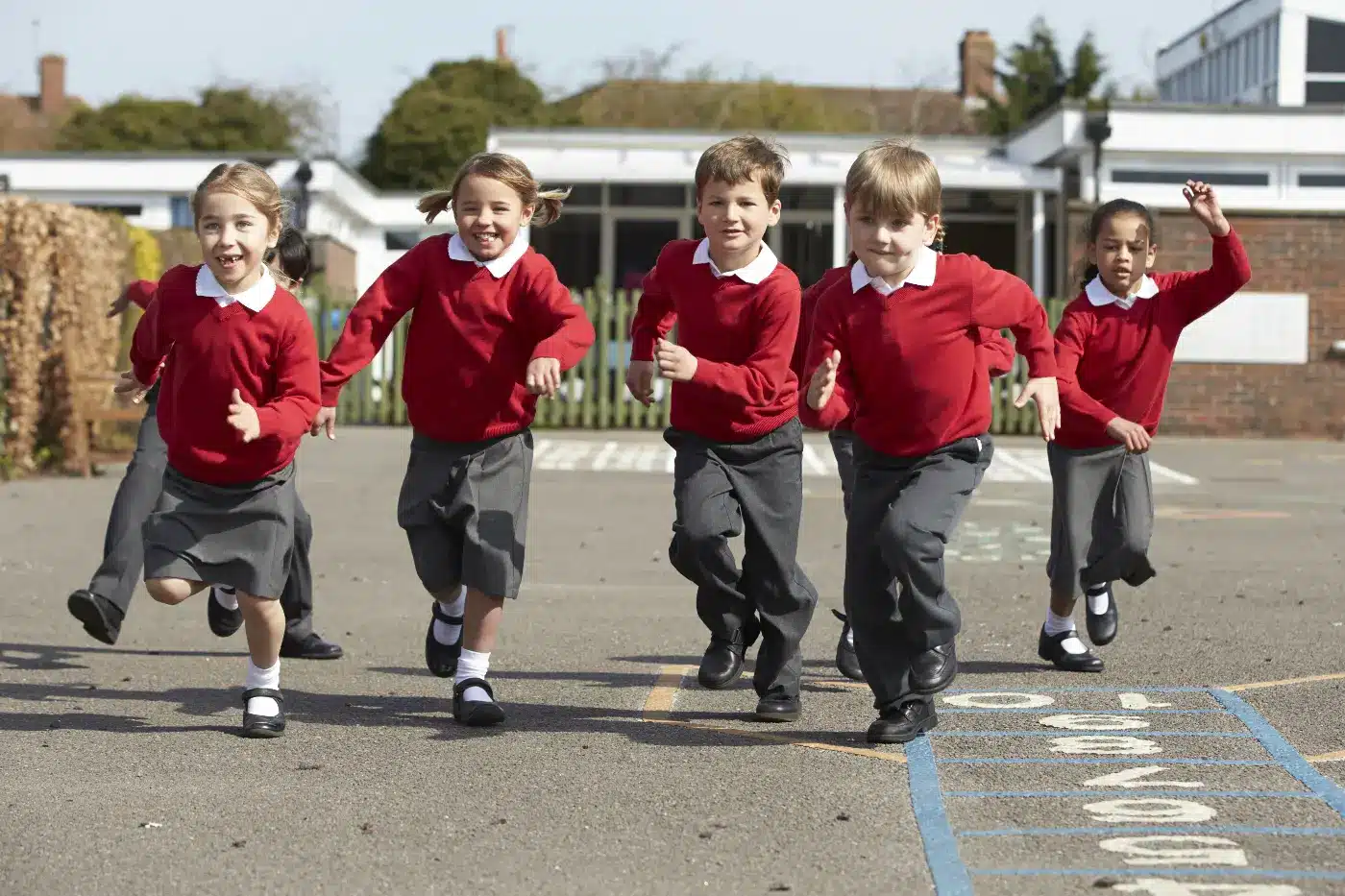 Children running