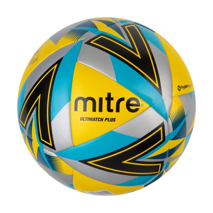 Mitre Ultimatch Plus Football - Yellow/Silver/Black - Size 3