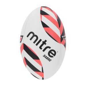 Mitre Sabre Rugby Ball - Black/White/Orange - Size 5