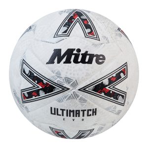 Mitre Ultimatch Evo - Size 3 - White - Pack of 12 Including Bag