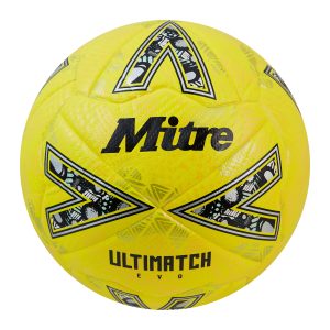 Mitre Ultimatch Evo - Yellow - Size 3 - Pack of 12 Including Bag