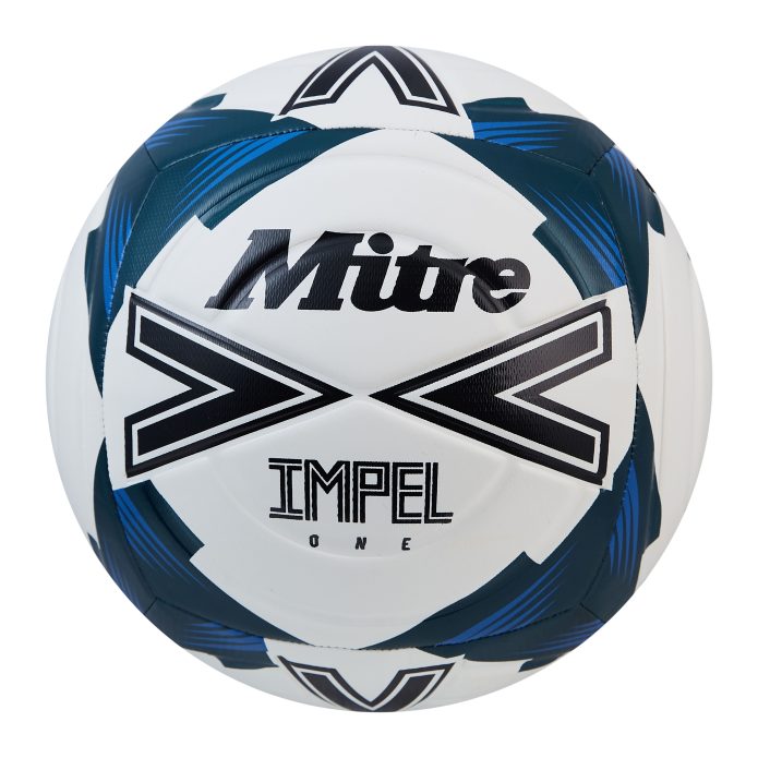 Mitre Impel One - White/Teal - Size 4 - Pack of 12 Including Bag