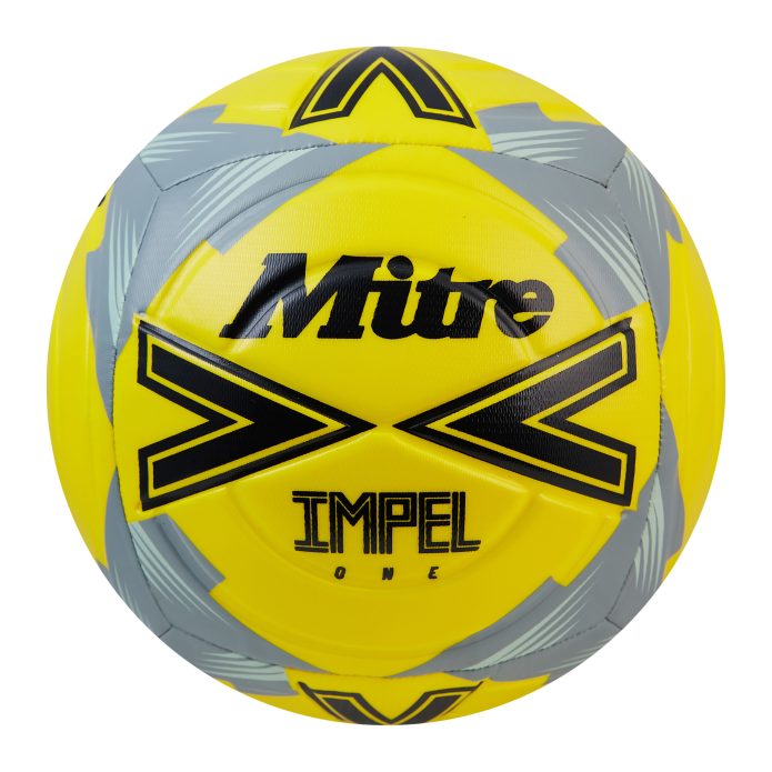 Mitre Impel One - Yellow/Grey - Size 4 - Pack of 12 Including Bag