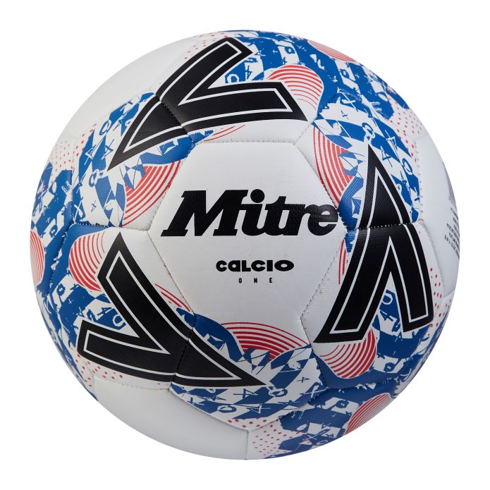 Mitre Calcio Football - Size 5 - White/Blue/Black