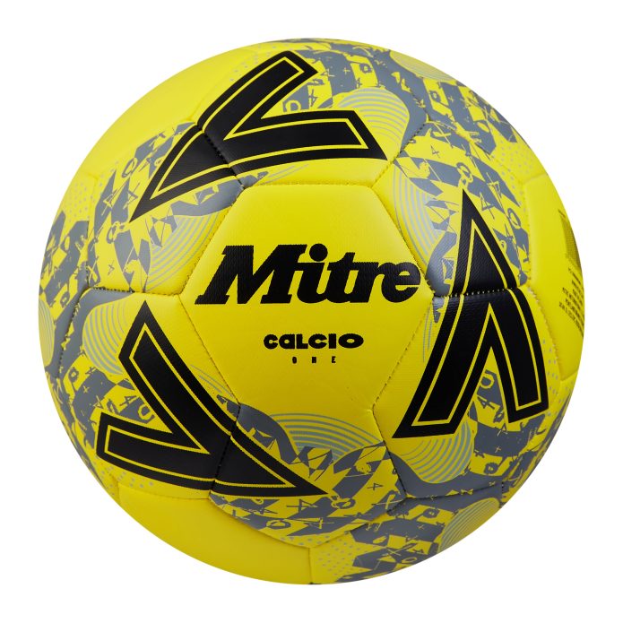 Mitre Calcio Football - Size 5 - Yellow/Black/Grey