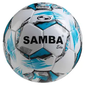 Samba Edu Football – White/Blue/Silver – Size 5