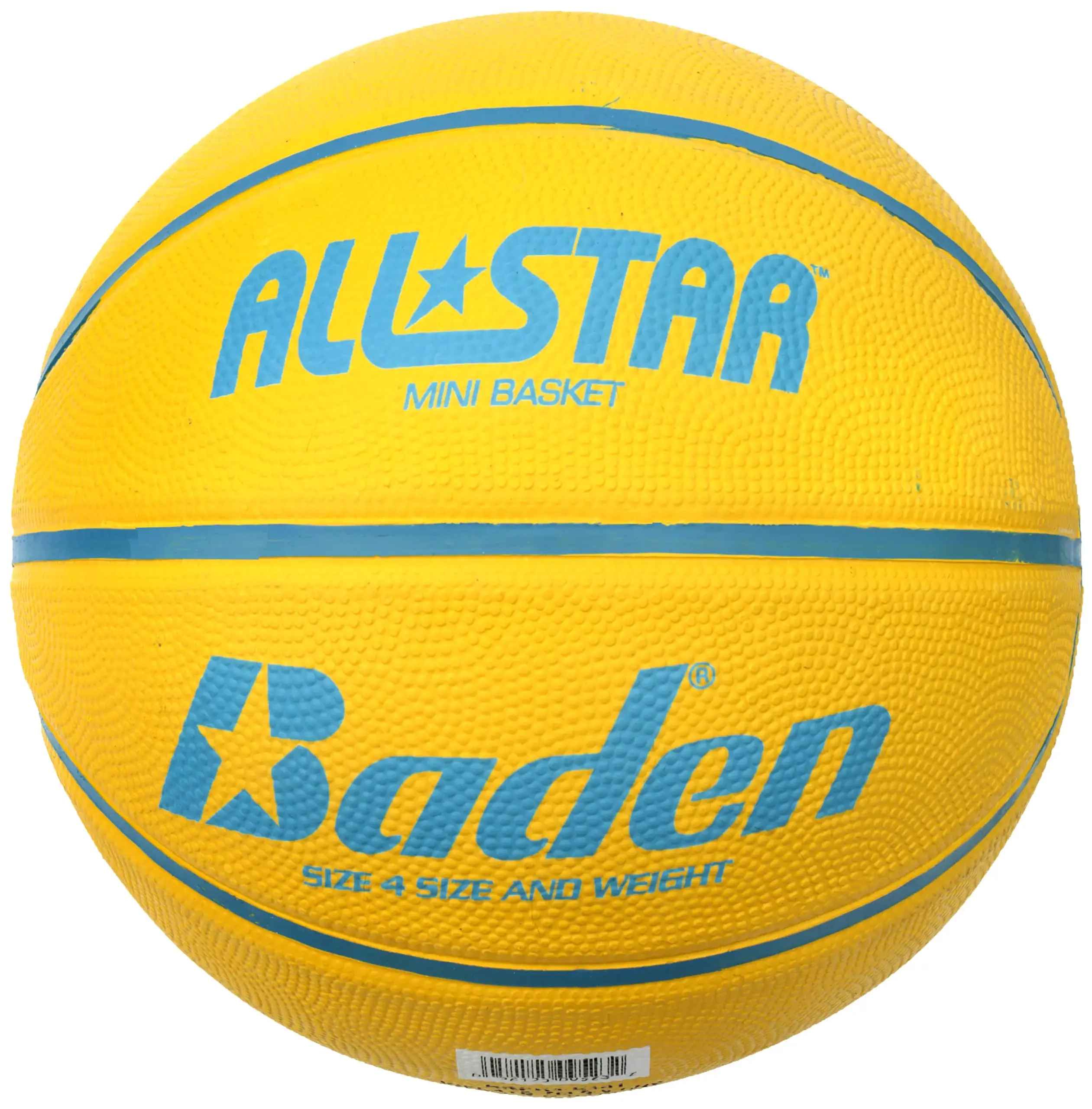 Baden All Star Basketball – Size 4 – Yellow/Blue