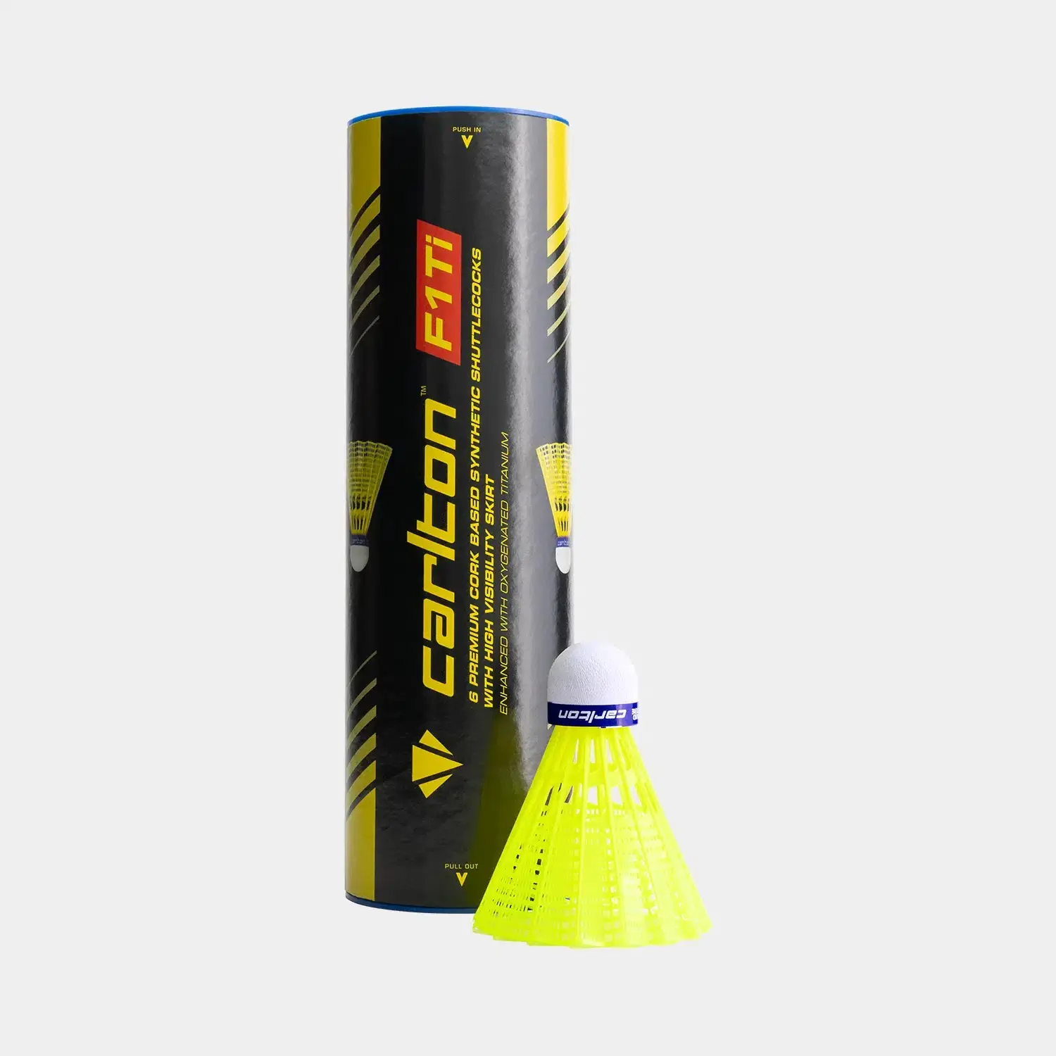 Carlton F1 Shuttlecocks – Yellow – Medium – Pack of 6