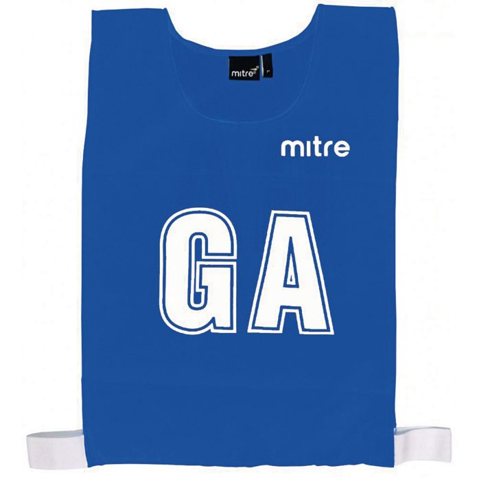 Mitre Netball Bib - Royal - Up to 38 Inch