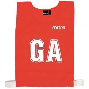 Mitre Netball Bib - Red - 40 Inch Up