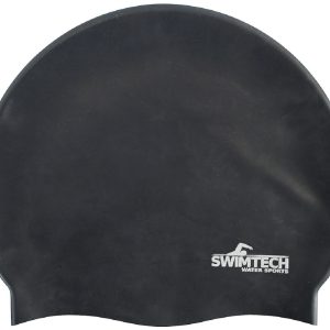 Swimtech Silicone Swim Cap - Black