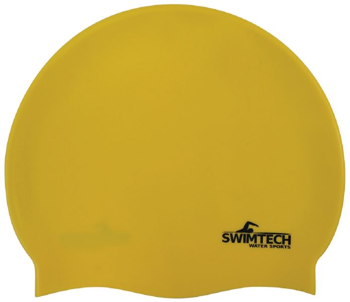 Swimtech Silicone Swim Cap - Yellow