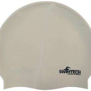 Swimtech Silicone Swim Cap - White