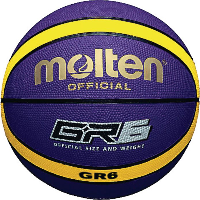 Molten BGR Basketball - Size 6 - Purple/Yellow