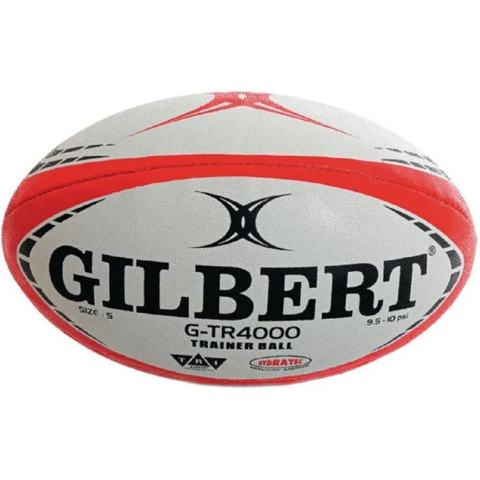 Gilbert G-TR4000 Rugby Ball - White/Red - Size 5