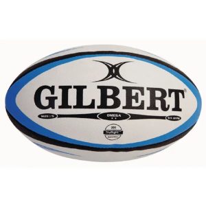 Gilbert Omega Rugby Ball - Blue/Black - Size 5