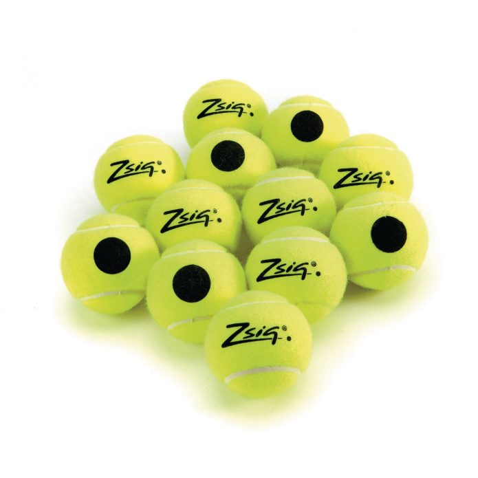 Zsig Black Dot Tennis Balls (Pack of 12)