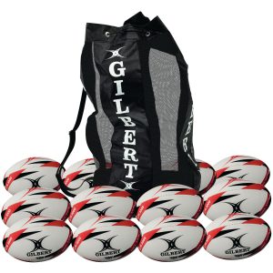 Gilbert G-TR3000 Rugby Ball - Size 3 - Pack of 12 + Bag