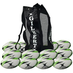 Gilbert G-TR3000 Rugby Ball - Size 4 - Pack of 12 + Bag