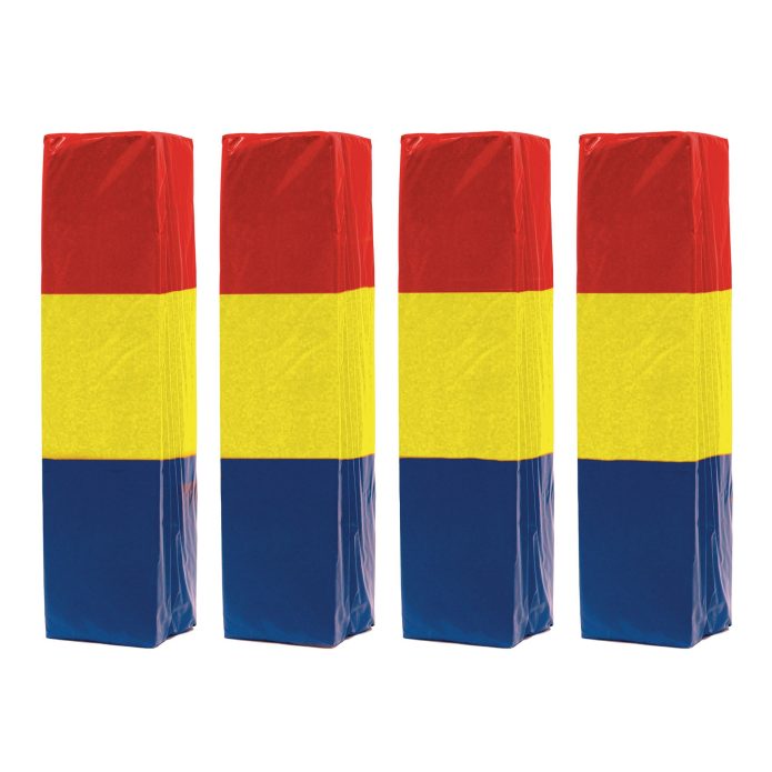 Rugbypost Pads - 3 Colours - 8 Inch Diameter - Set of 4