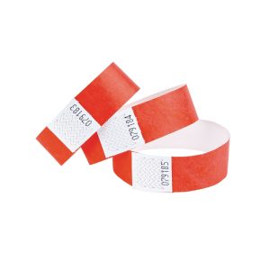 Tyvek Wrist Bands - Red - Pack of 1000