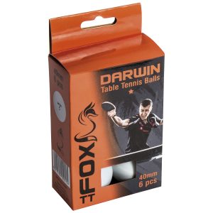 Fox TT Darwin 1 Star Table Tennis Balls (Pack of 6)