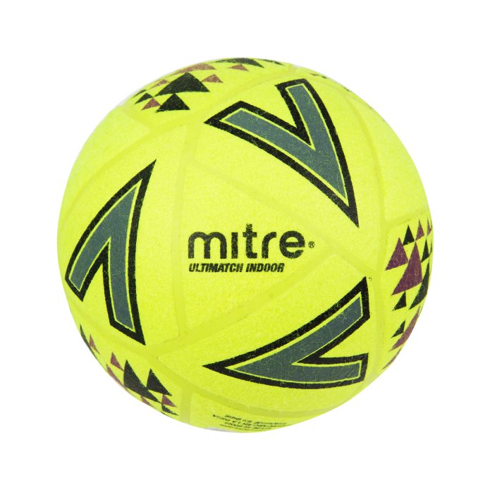 Mitre Ultimatch Indoor Football - Yellow/Black - Size 4