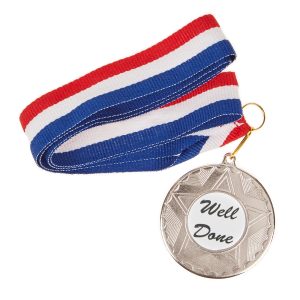 Well Done Medal on Ribbon