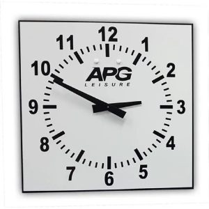 APG Time of Day Clock - White/Black - 80cm