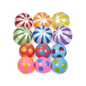 Spots and Stripes Balls (Pack of 12)