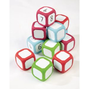 Small Whiteboard Dice - Pack of 12