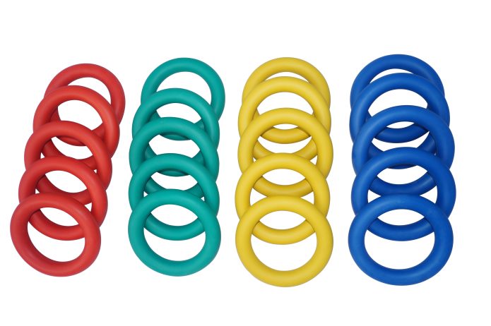 Rubber Quoits - Assorted - Pack of 20