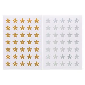 Gold and Silver Star Stickers