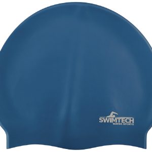 Swimtech Silicone Swim Cap - Blue