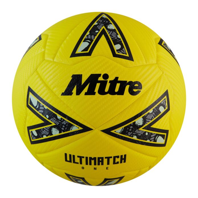 Mitre Ultimatch One - Size 4 - Yellow/Black/Grey