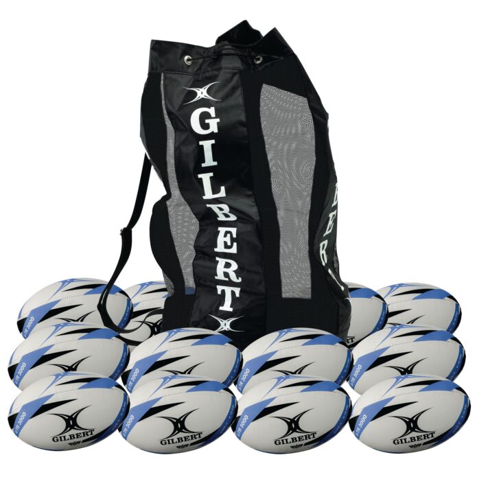 Gilbert G-TR3000 Rugby Ball - Size 5 - Pack of 12 + Bag