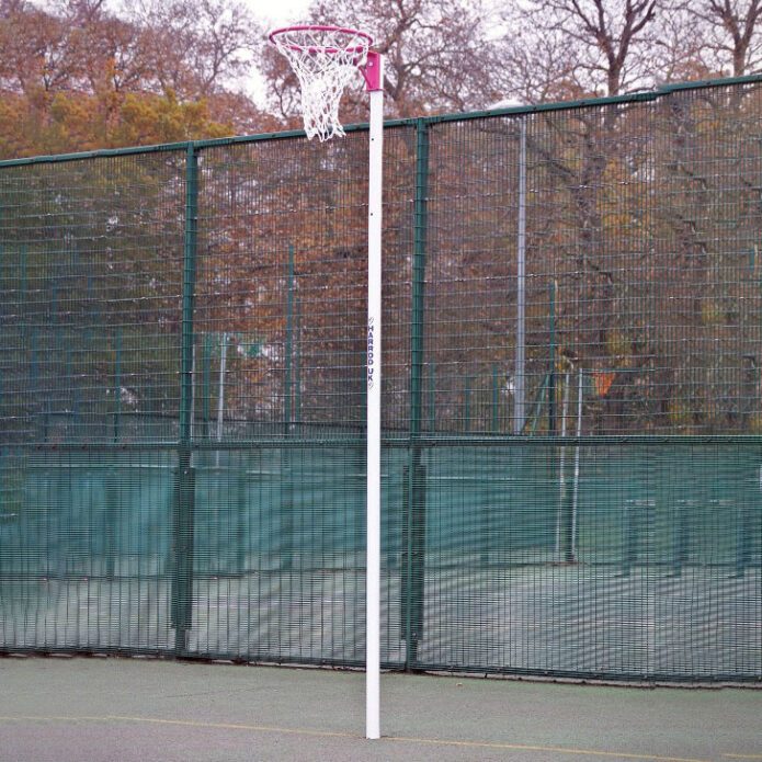 Pink Socketed Netball Posts | Sportsafe