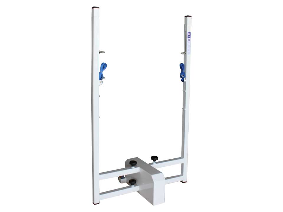 Mobile badminton central post. Adjustable height 1.55m / 1.40m