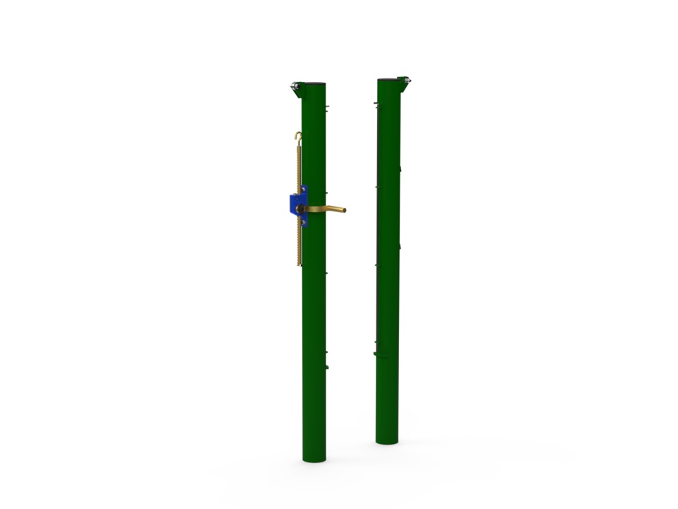 Galvanized Steel Tennis Posts - Socketed Design
