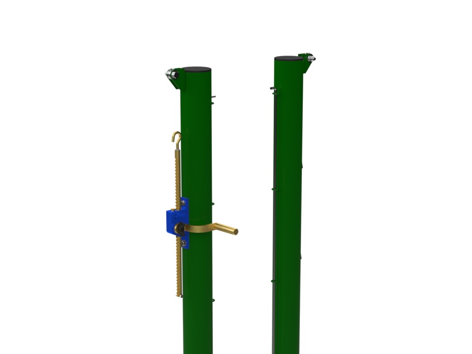 Galvanized Steel Tennis Posts - Socketed Design - Image 2