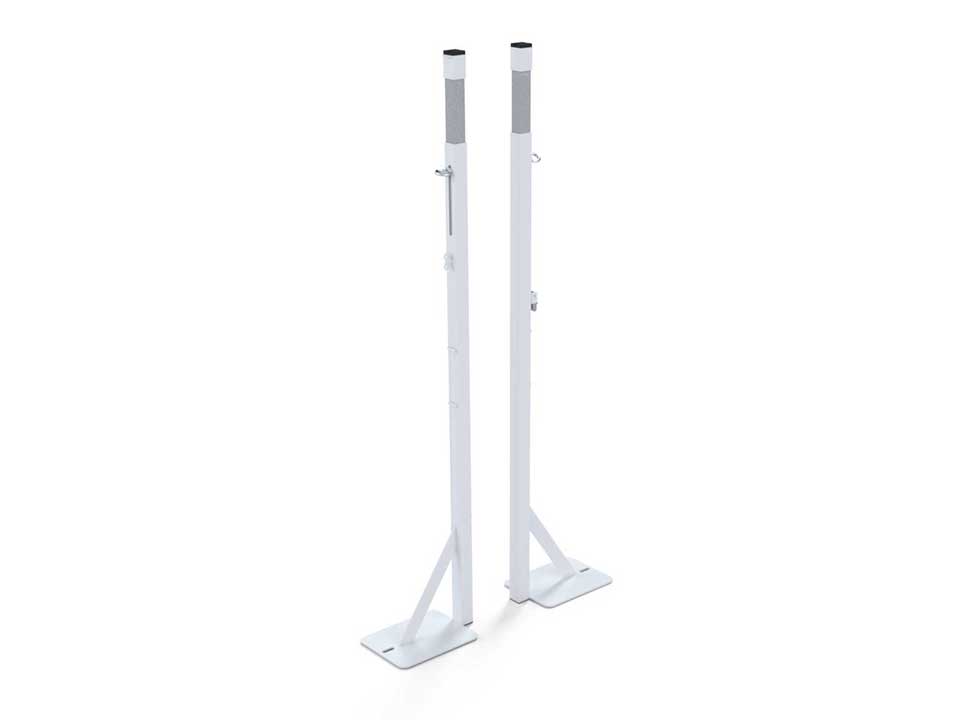 Badminton net posts | Fixed on baseplate | Adjustable height - Image 2