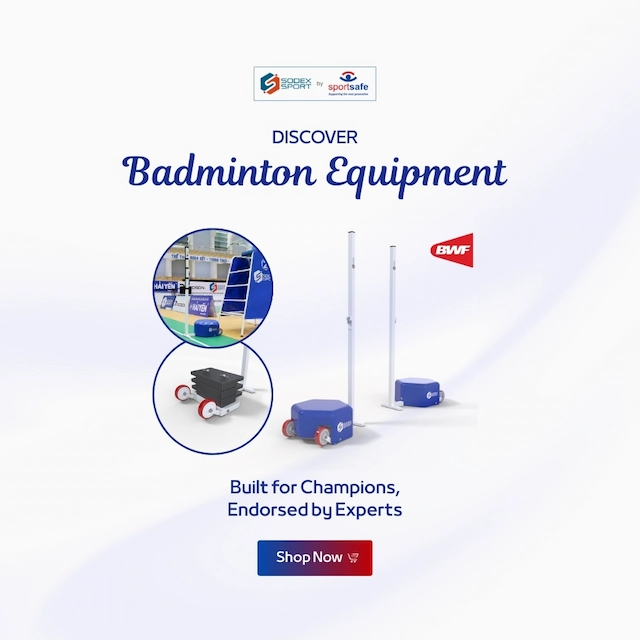Badminton equipment banner