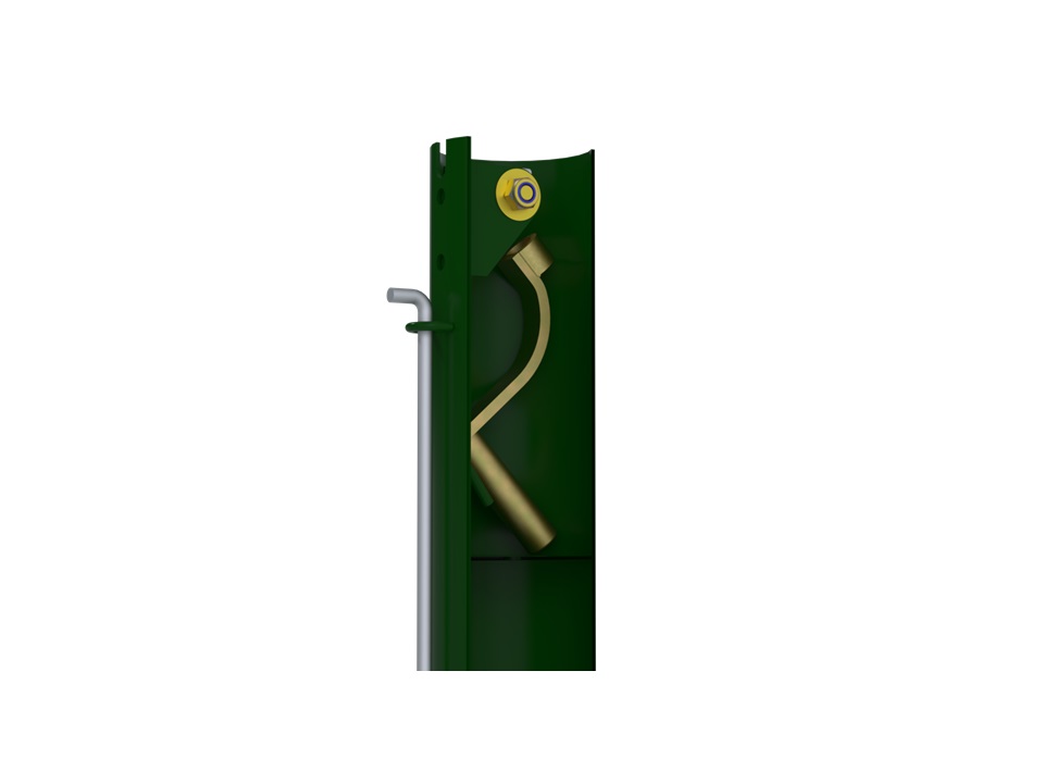 Aluminium tennis posts with internal winch, elliptical and socketed design - Image 2