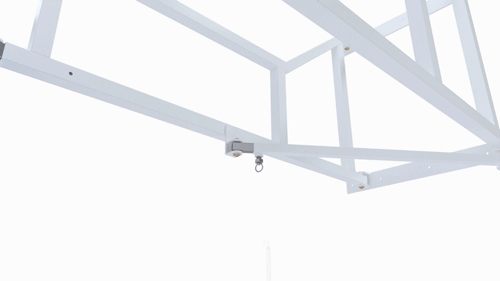 Folding wall-mounted basketball hoop, fixed height frame - Image 4