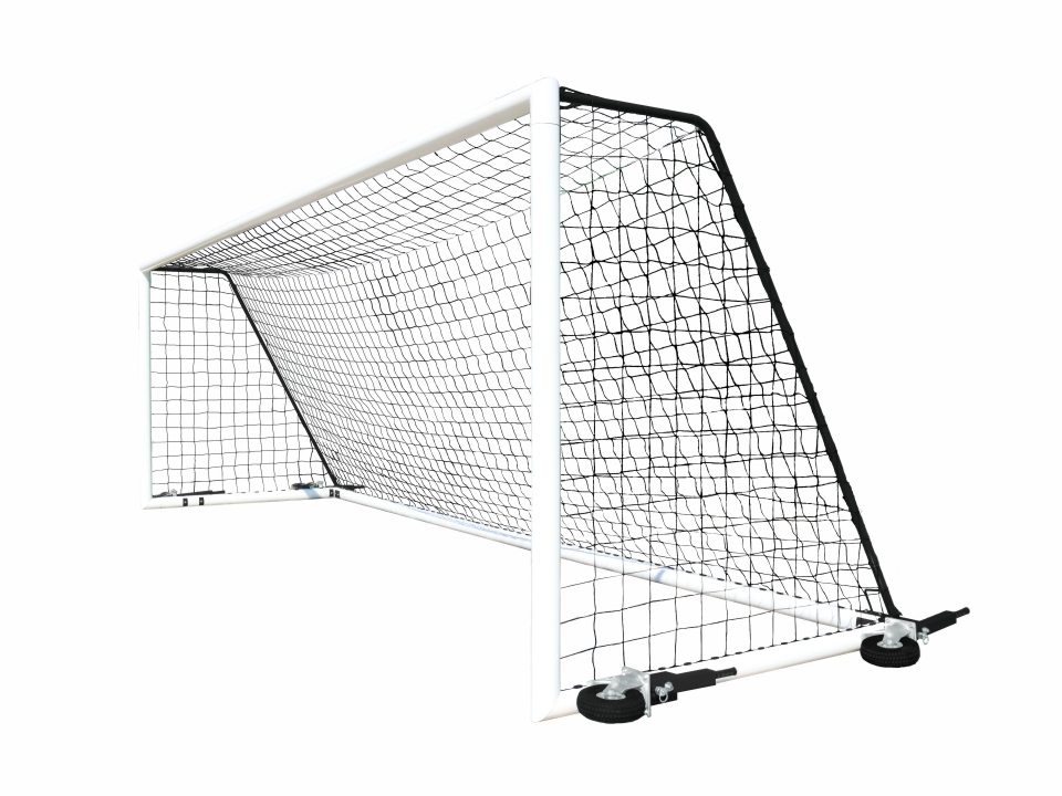 FIFA-certified 11-a-side football goal | 24 x 8ft (7.32 x 2.44m) | 100 x 120mm aluminium tube | Integrated 360° wheel kit - Image 3