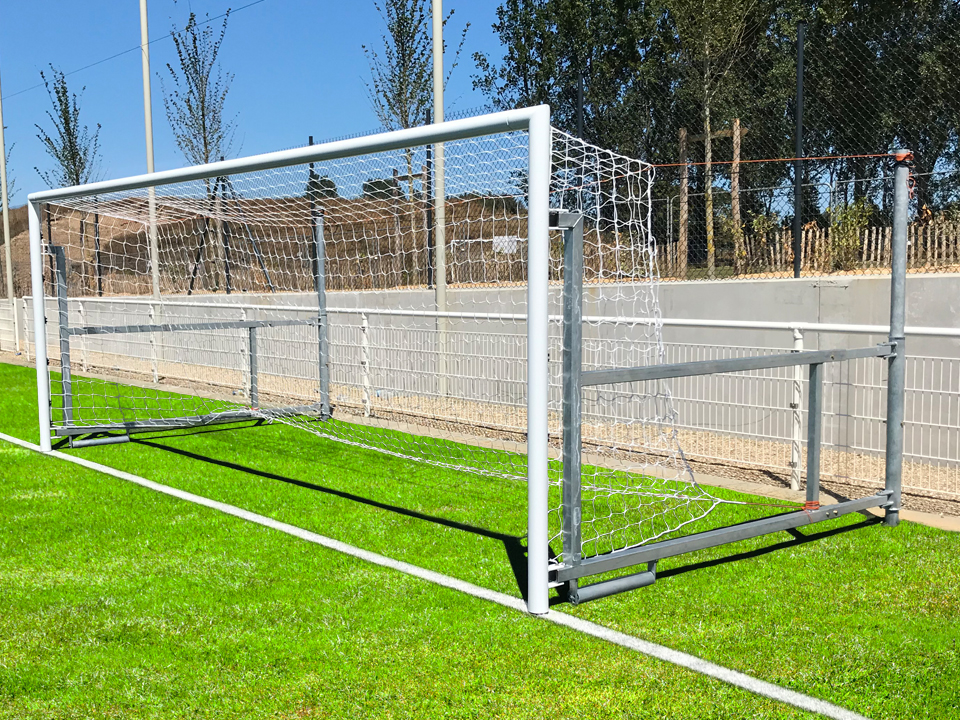 Premium foldable football goal | 5.0 x 2.0m | Ø90mm galvanized steel front frame