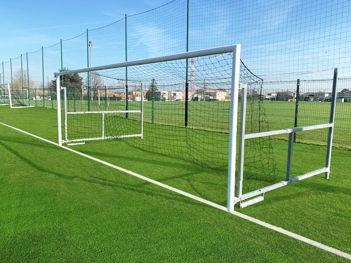 Premium foldable football goal | 6.0 x 2.1m | Ø90mm galvanized steel front frame