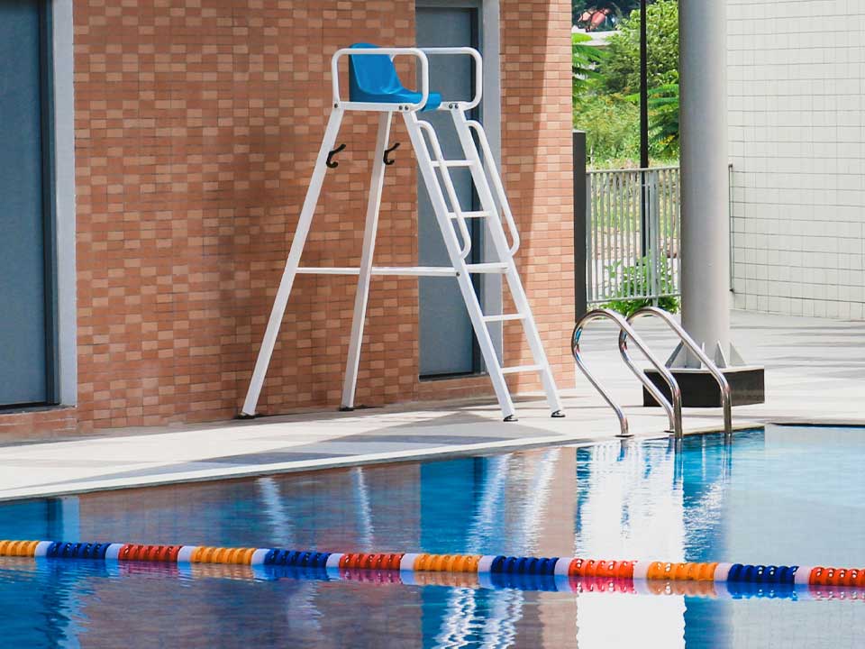 Professional lifeguard chair 60x30mm aluminium