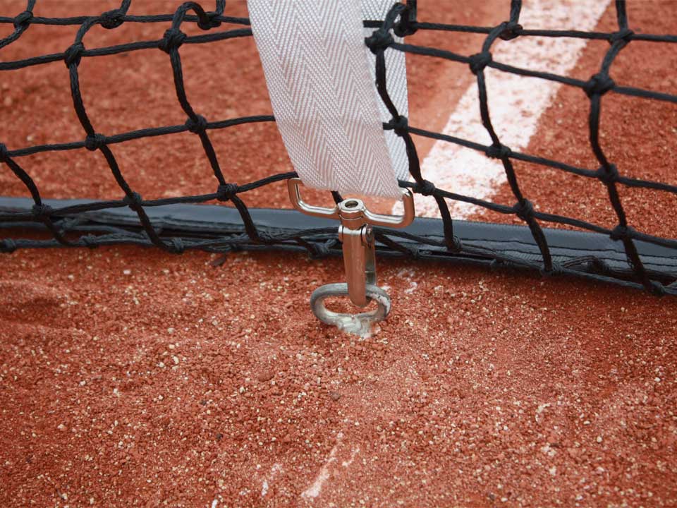 Tennis net center strap with metal hook and velcro tape - Image 3